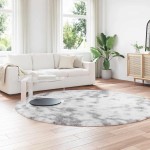 vidaXL Covor shaggy cu pom înalt, NAVARRA, gri deschis, 240x240 cm