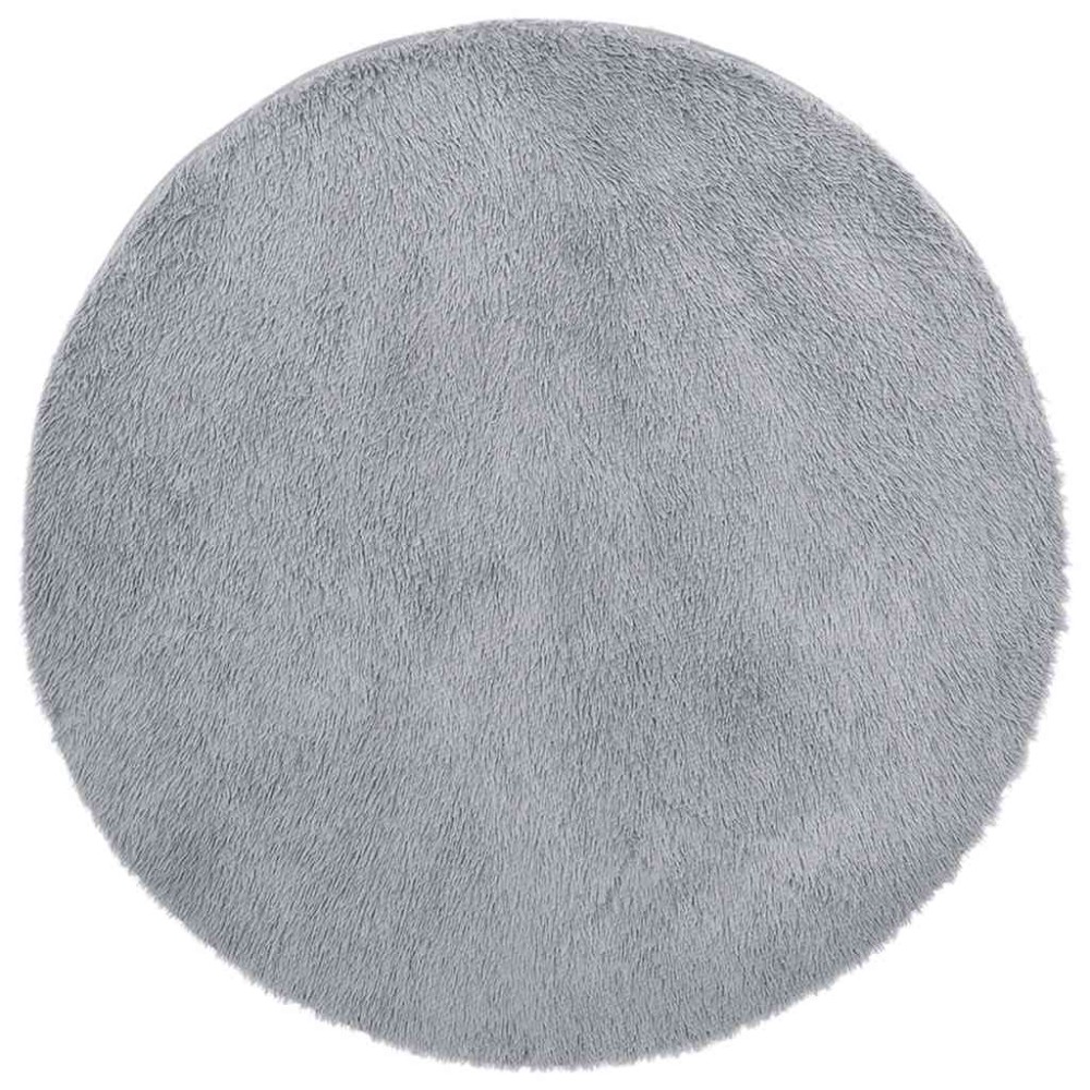 vidaXL Covor shaggy cu pom înalt, NAVARRA, gri argintiu, 240x240 cm