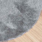 vidaXL Covor shaggy cu pom înalt, NAVARRA, gri argintiu, 240x240 cm