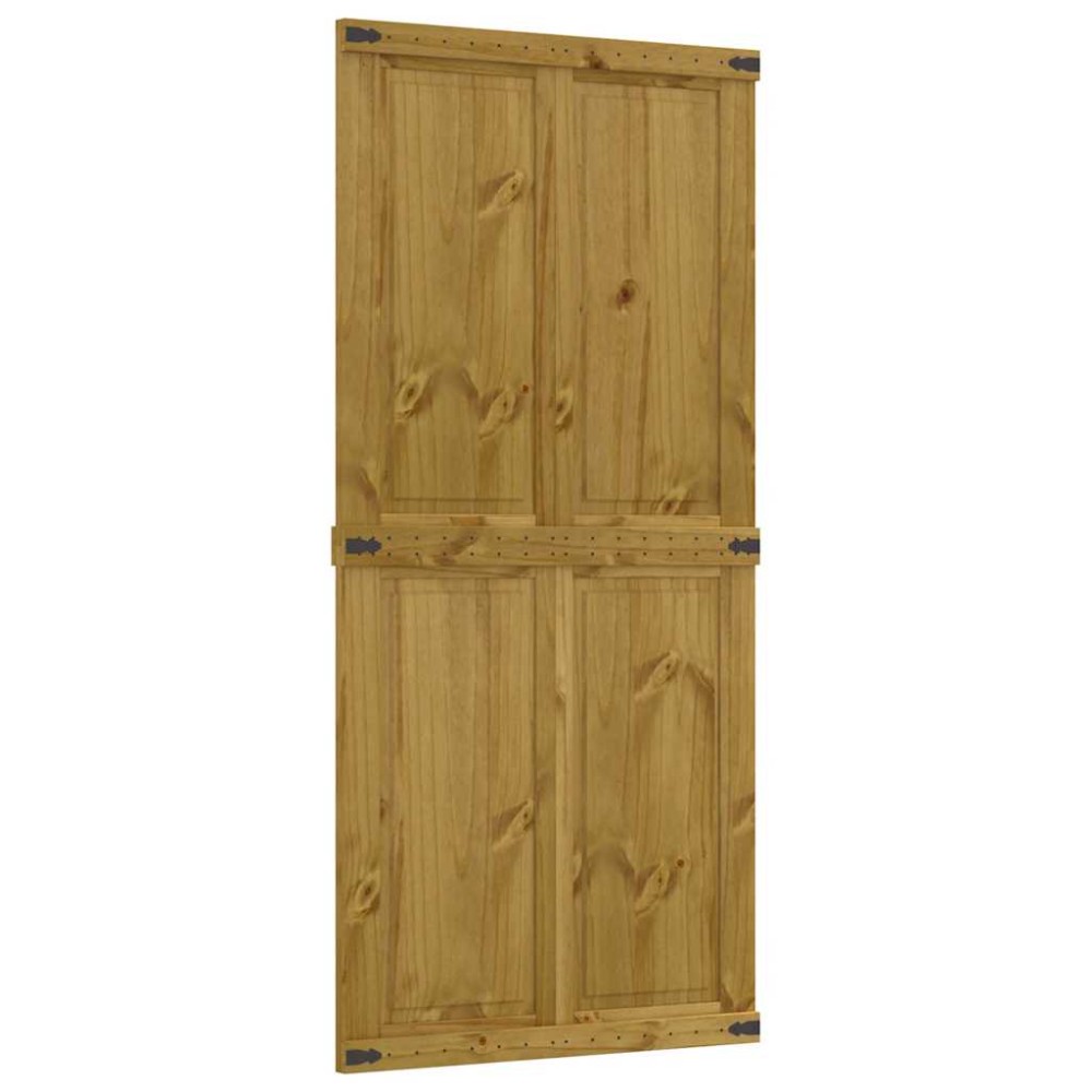 vidaXL Ușă de hambar CORONA 90x210 cm din lemn masiv de pin