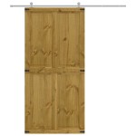 vidaXL Ușă de hambar CORONA 90x210 cm din lemn masiv de pin