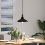 vidaXL Lampă suspendată reglabilă pe înălțime E27 negru lucios metal vidaXL Lampă suspendată reglabilă pe înălțime E27 negru lucios metal