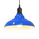 vidaXL Lampă suspendată reglabilă înălțime E27 albastru închis lucios vidaXL Lampă suspendată reglabilă înălțime E27 albastru închis lucios
