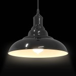 vidaXL Lampă suspendată reglabilă înălțime E27 albastru închis lucios vidaXL Lampă suspendată reglabilă înălțime E27 albastru închis lucios