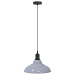 vidaXL Lampă suspendată reglabilă pe înălțime E27 gri lucios metal vidaXL Lampă suspendată reglabilă pe înălțime E27 gri lucios metal