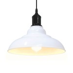 vidaXL Lampă suspendată reglabilă pe înălțime E27 alb lucios metal vidaXL Lampă suspendată reglabilă pe înălțime E27 alb lucios metal