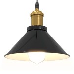 vidaXL Lampă suspendată reglabilă pe înălțime E27 negru lucios metal vidaXL Lampă suspendată reglabilă pe înălțime E27 negru lucios metal