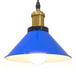 vidaXL Lampă suspendată reglabilă înălțime E27 albastru închis lucios vidaXL Lampă suspendată reglabilă înălțime E27 albastru închis lucios