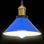 vidaXL Lampă suspendată reglabilă înălțime E27 albastru închis lucios vidaXL Lampă suspendată reglabilă înălțime E27 albastru închis lucios