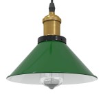 vidaXL Lampă suspendată reglabilă pe înălțime E27 verde lucios metal vidaXL Lampă suspendată reglabilă pe înălțime E27 verde lucios metal