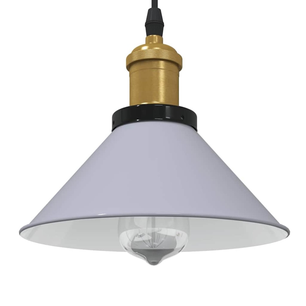 vidaXL Lampă suspendată reglabilă pe înălțime E27 gri lucios metal