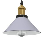 vidaXL Lampă suspendată reglabilă pe înălțime E27 gri lucios metal vidaXL Lampă suspendată reglabilă pe înălțime E27 gri lucios metal