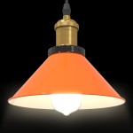 vidaXL Lampă suspendată reglabilă înălțime E27 Portocaliu lucios Metal vidaXL Lampă suspendată reglabilă înălțime E27 Portocaliu lucios Metal