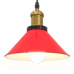 vidaXL Lampă suspendată reglabilă pe înălțime E27 roșu lucios metal vidaXL Lampă suspendată reglabilă pe înălțime E27 roșu lucios metal