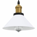 vidaXL Lampă suspendată reglabilă pe înălțime E27 alb lucios metal vidaXL Lampă suspendată reglabilă pe înălțime E27 alb lucios metal