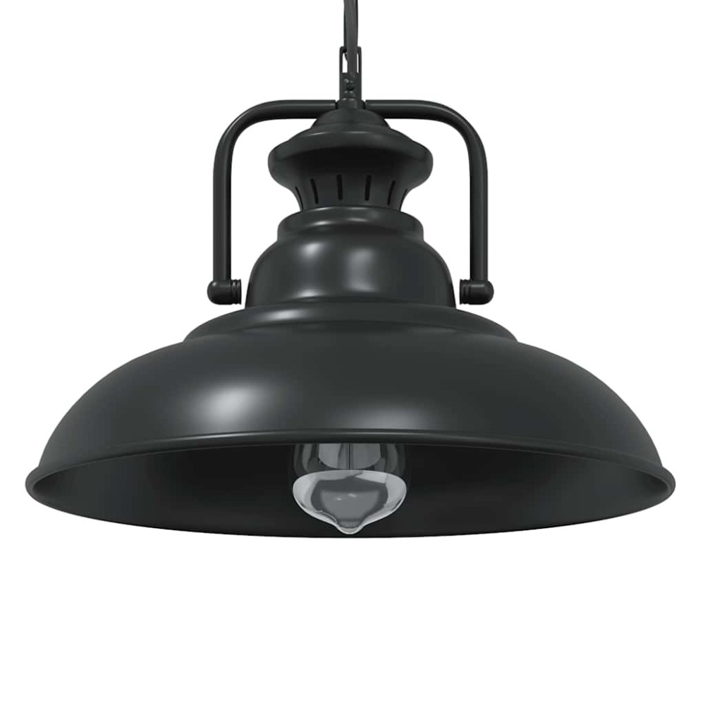 vidaXL Lampă suspendată E27 Negru Ø 31 cm Fier