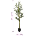 vidaXL Măslin artificial 800 de frunze 200 cm verde