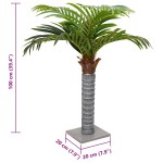 vidaXL Palmier artificial 6 frunze 100 cm verde