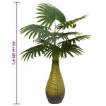 vidaXL Plantă artificială de palmier 9 frunze 65 cm verde vidaXL Plantă artificială de palmier 9 frunze 65 cm verde