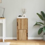 vidaXL Dulap lateral „ODDA” 40x24x79 cm din lemn masiv de pin