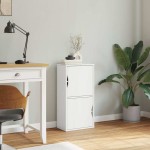 vidaXL Dulap lateral „ODDA” alb 40x24x79 cm, lemn masiv de pin vidaXL Dulap lateral „ODDA” alb 40x24x79 cm, lemn masiv de pin
