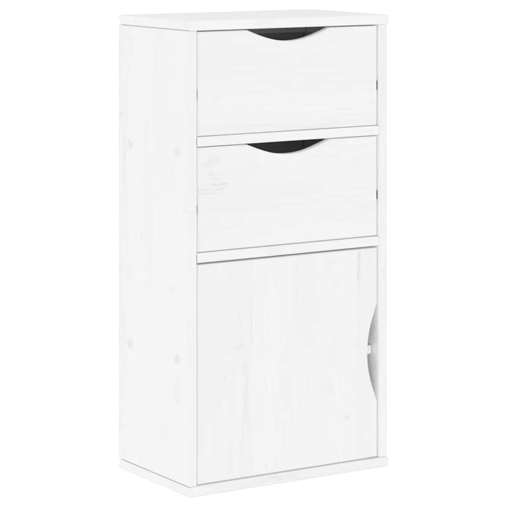 vidaXL Dulap lateral cu sertare ODDA alb 40x24x79 cm lemn masiv de pin