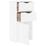 vidaXL Dulap lateral cu sertare ODDA alb 40x24x79 cm lemn masiv de pin vidaXL Dulap lateral cu sertare ODDA alb 40x24x79 cm lemn masiv de pin