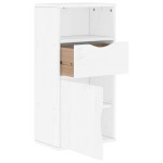vidaXL Dulap lateral cu sertar „ODDA” alb 40x24x79cm lemn masiv de pin vidaXL Dulap lateral cu sertar „ODDA” alb 40x24x79cm lemn masiv de pin