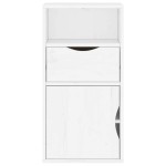 vidaXL Dulap lateral cu sertar „ODDA” alb 40x24x79cm lemn masiv de pin vidaXL Dulap lateral cu sertar „ODDA” alb 40x24x79cm lemn masiv de pin