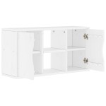 vidaXL Dulap TV „ODDA” alb 79x24x40 cm din lemn masiv de pin