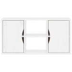 vidaXL Dulap TV „ODDA” alb 79x24x40 cm din lemn masiv de pin