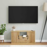 vidaXL Dulap TV cu sertar „ODDA” 79x24x40 cm lemn masiv de pin vidaXL Dulap TV cu sertar „ODDA” 79x24x40 cm lemn masiv de pin