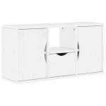 vidaXL Dulap TV cu sertar „ODDA” alb 79x24x40 cm lemn masiv de pin vidaXL Dulap TV cu sertar „ODDA” alb 79x24x40 cm lemn masiv de pin