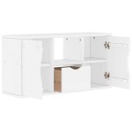 vidaXL Dulap TV cu sertar „ODDA” alb 79x24x40 cm lemn masiv de pin vidaXL Dulap TV cu sertar „ODDA” alb 79x24x40 cm lemn masiv de pin