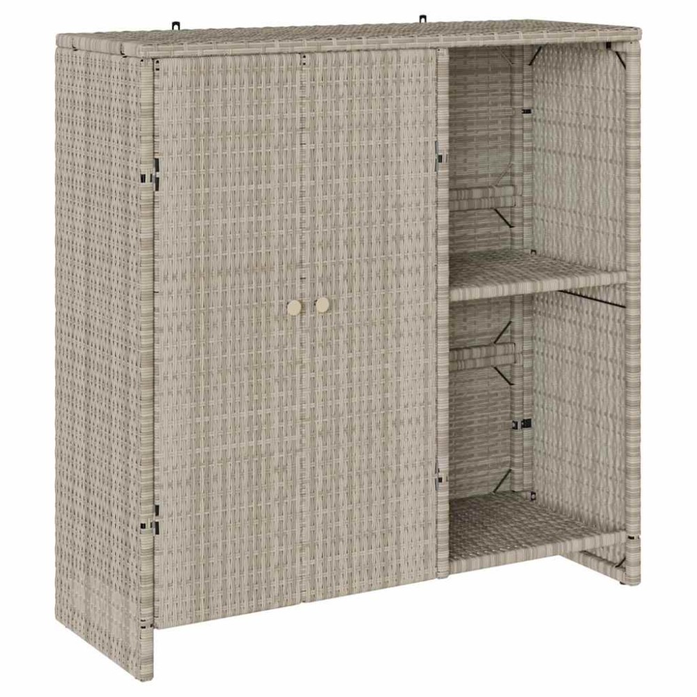 vidaXL Dulap de depozitare Gri deschis 100 x 36 x 102cm Ratan