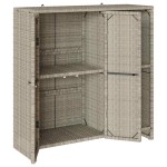vidaXL Dulap de depozitare Gri deschis 100 x 36 x 102cm Ratan vidaXL Dulap de depozitare Gri deschis 100 x 36 x 102cm Ratan