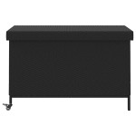 vidaXL Ladă depozitare de grădină cu roți negru,110x55x73 cm poliratan vidaXL Ladă depozitare de grădină cu roți negru,110x55x73 cm poliratan
