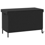 vidaXL Ladă depozitare de grădină cu roți negru,110x55x73 cm poliratan vidaXL Ladă depozitare de grădină cu roți negru,110x55x73 cm poliratan