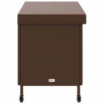 vidaXL Ladă depozitare de grădină cu roți, maro 110x55x73 cm poliratan vidaXL Ladă depozitare de grădină cu roți, maro 110x55x73 cm poliratan