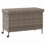vidaXL Ladă depozitare de grădină cu roți, gri 110x55x73 cm poliratan vidaXL Ladă depozitare de grădină cu roți, gri 110x55x73 cm poliratan