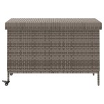 vidaXL Ladă depozitare de grădină cu roți, gri 110x55x73 cm poliratan vidaXL Ladă depozitare de grădină cu roți, gri 110x55x73 cm poliratan