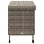 vidaXL Ladă depozitare de grădină cu roți, gri 110x55x73 cm poliratan vidaXL Ladă depozitare de grădină cu roți, gri 110x55x73 cm poliratan