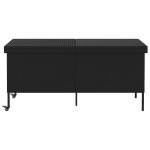 vidaXL Ladă depozitare de grădină cu roți negru 160x55x75 cm poliratan vidaXL Ladă depozitare de grădină cu roți negru 160x55x75 cm poliratan