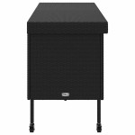vidaXL Ladă depozitare de grădină cu roți negru 160x55x75 cm poliratan vidaXL Ladă depozitare de grădină cu roți negru 160x55x75 cm poliratan