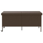vidaXL Ladă depozitare de grădină cu roți, maro 160x55x75 cm poliratan vidaXL Ladă depozitare de grădină cu roți, maro 160x55x75 cm poliratan