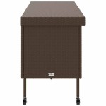 vidaXL Ladă depozitare de grădină cu roți, maro 160x55x75 cm poliratan vidaXL Ladă depozitare de grădină cu roți, maro 160x55x75 cm poliratan