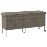 vidaXL Ladă depozitare de grădină cu roți, gri 160x55x75 cm poliratan vidaXL Ladă depozitare de grădină cu roți, gri 160x55x75 cm poliratan