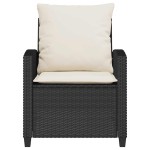 vidaXL Set mobilier de grădină cu perne, 4 piese, negru, poliratan vidaXL Set mobilier de grădină cu perne, 4 piese, negru, poliratan