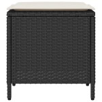 vidaXL Set mobilier de grădină cu perne, 4 piese, negru, poliratan vidaXL Set mobilier de grădină cu perne, 4 piese, negru, poliratan