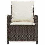 vidaXL Set canapele de grădină, 4 piese, cu perne, maro poliratan maro vidaXL Set canapele de grădină, 4 piese, cu perne, maro poliratan maro